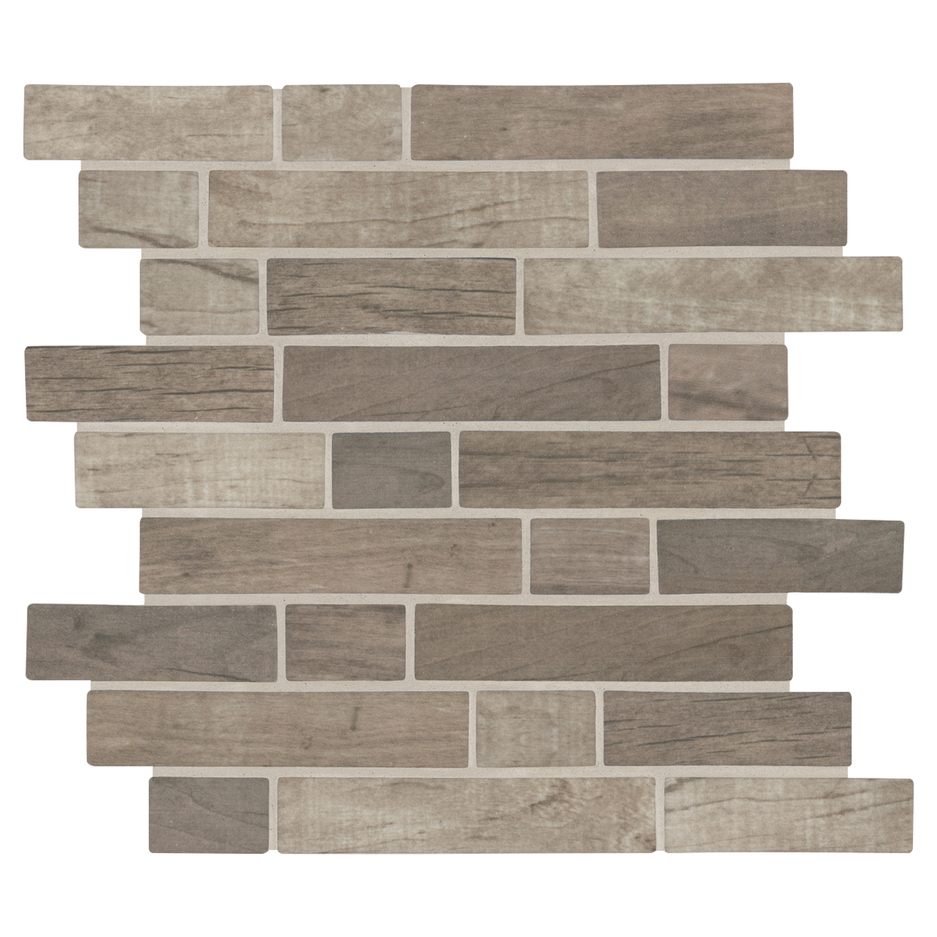Ackland Montessa Roman Timber Interlocking 12 in. x 12 in. Matte Glass ...