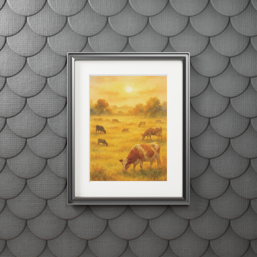 Watercolor Art Print with Premium Mat Frame – Fine Art Paper, Giclée Quality, Ready to Display in Any Home or Gallery