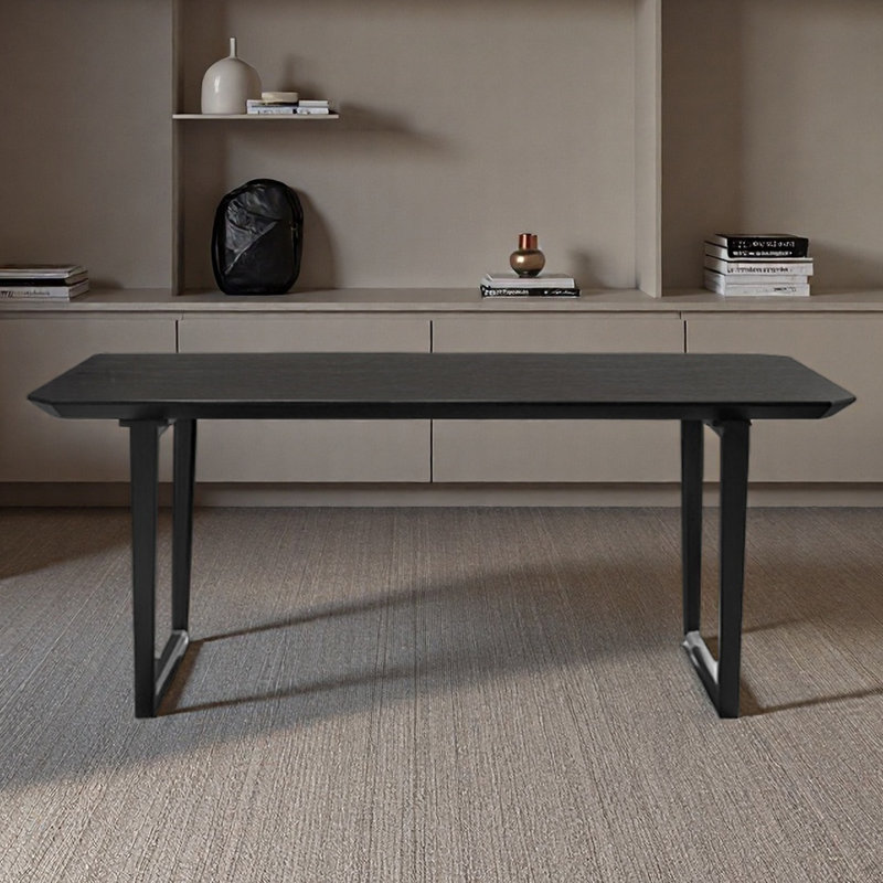 Bureau d'étude simple et bureau simple, H 29,53 po x l 70,87 po x P 35,43 po, Noir