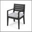 Ensemble de 2 chaises d'extérieur gris foncé avec coussin gris clair