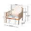 Méridienne d'extérieur moderne avec structure en bois massif - Chaise d'appoint de patio en teck pour jardin et balcon