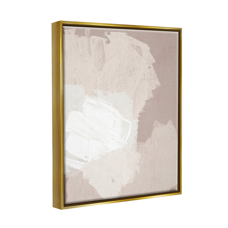 «Abstract Brush Strokes Collage Neutral Beige Tones» par June Erica Vess - peinture sur toile tendue
