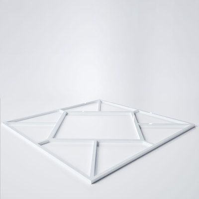 Panneaux muraux décoratifs en acrylique Hudson, très petit, l 7 3/8 po x H 7 3/8 po x T 1/8 po, blanc