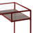Glass Top & Red Finish Writing Desk