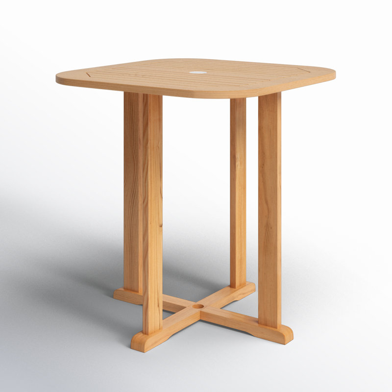 Essential Outdoor Square Teak Bar Table