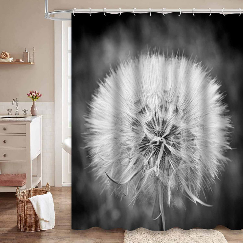Rideau de douche Old Dandelion, L 72 po x l 78 po