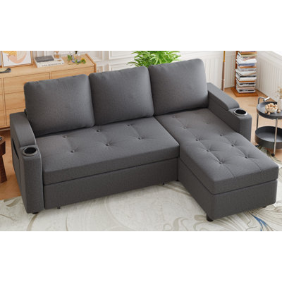 3 Seater Linen Blend Sofa Bed