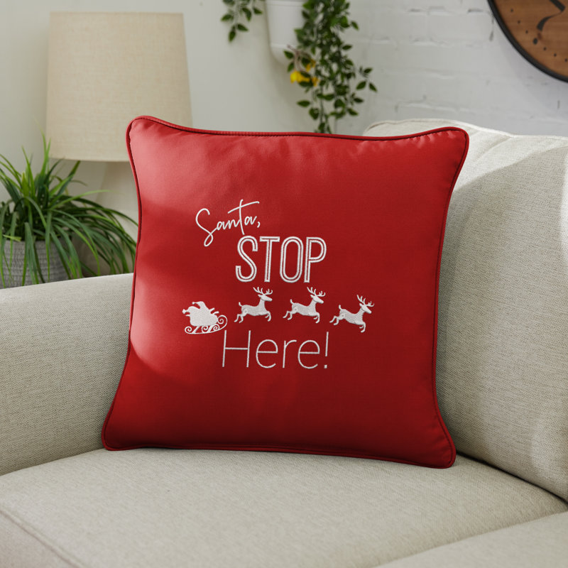 Embroidered Sunbrella® Outdoor Throw Pillow