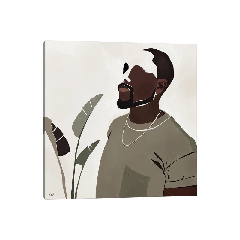 Isaac par Bria Nicole - impression d'art graphique, H 12 po x l 12 po x P 1,5 po, Toile tendue, Pas de tapis