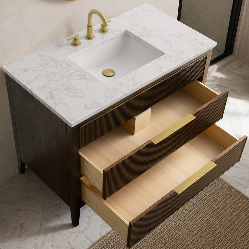 Emma 42" W Single Vanity, Chestnut Brown