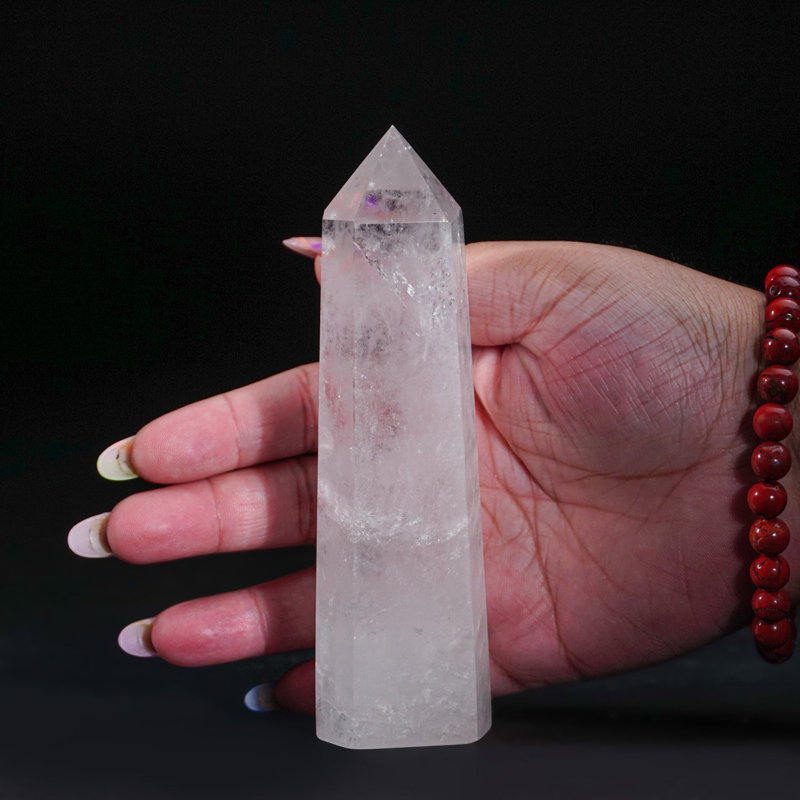 Genuine Polished Clear Quartz Point from Brazil (0.76 lbs)