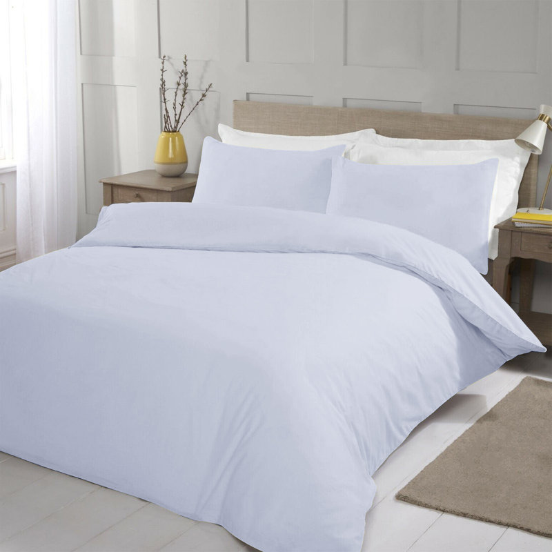 Microfiber Duvet Cover Set Set, Single Duvet Cover Set + 3 Additional Pieces, White