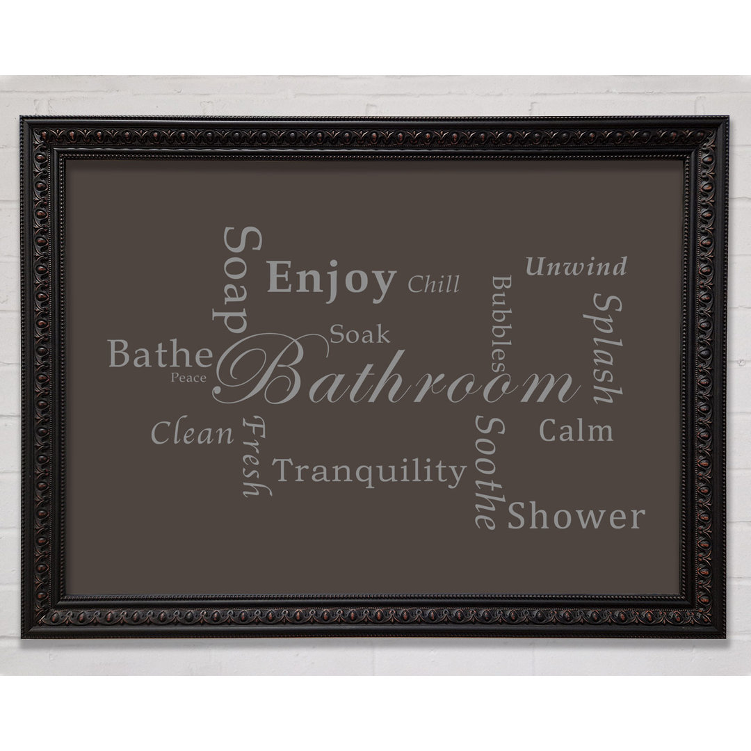 Badezimmer Zitat Badezimmer Tranquility Dusty Pink - Single Picture Frame Art Prints