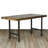 Solid Wood Top Metal Base Dining Table-18108041-18108035