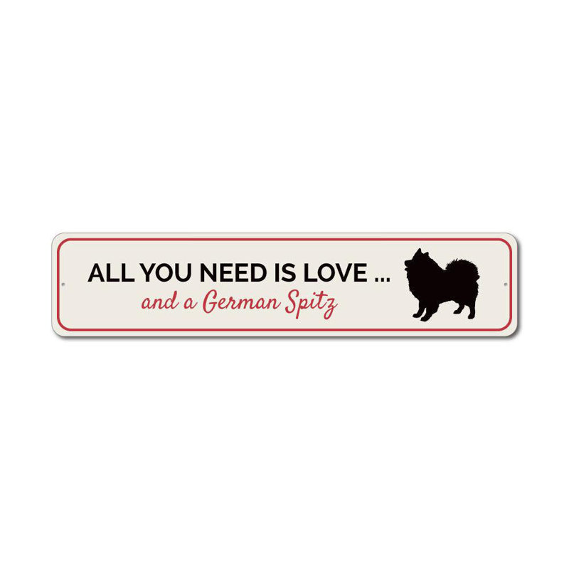 Plaque en aluminium Love Dog, H 6 po x l 24 po x P 0,06 po
