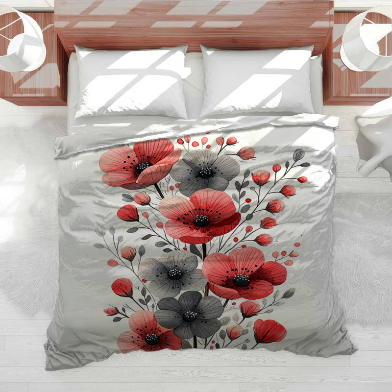 Vibrant Flowers Bedding Floral Comforter Cottage, Twin XL Comforter