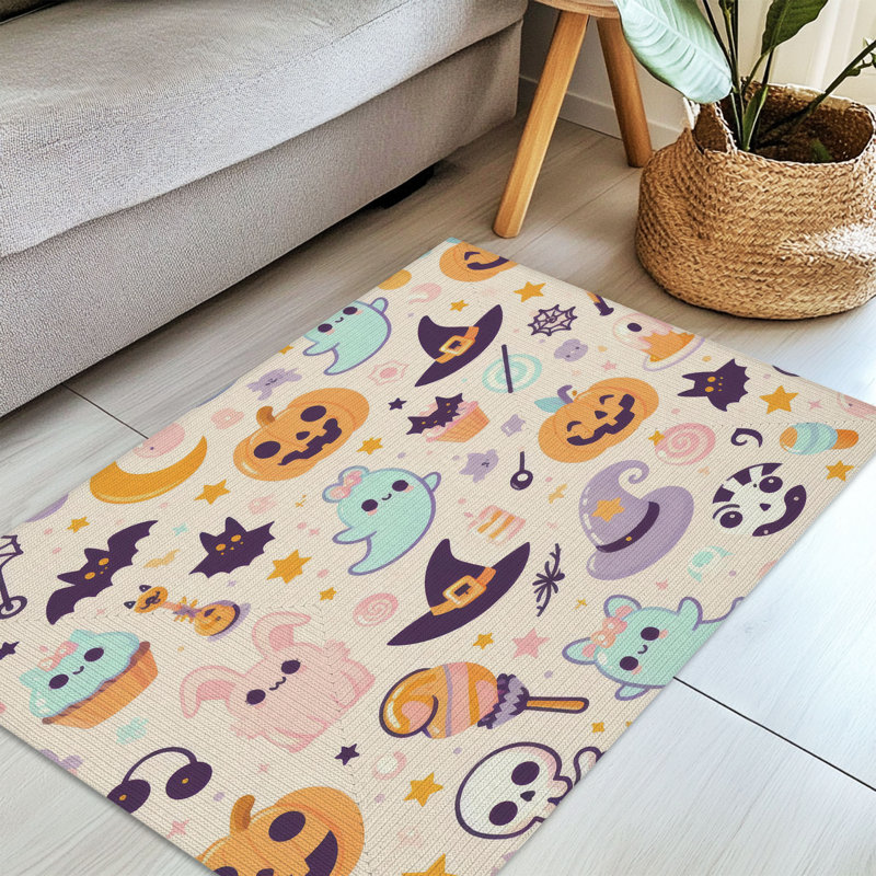 Tapis tressé à charme squelette pâle, Rectangulaire 3 pi x 5 pi
