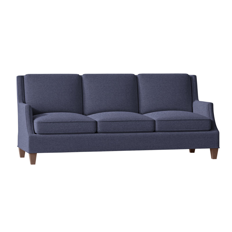 Savannah Upholstered 93'' Sofa, Walnut, Indigo (8789 90)