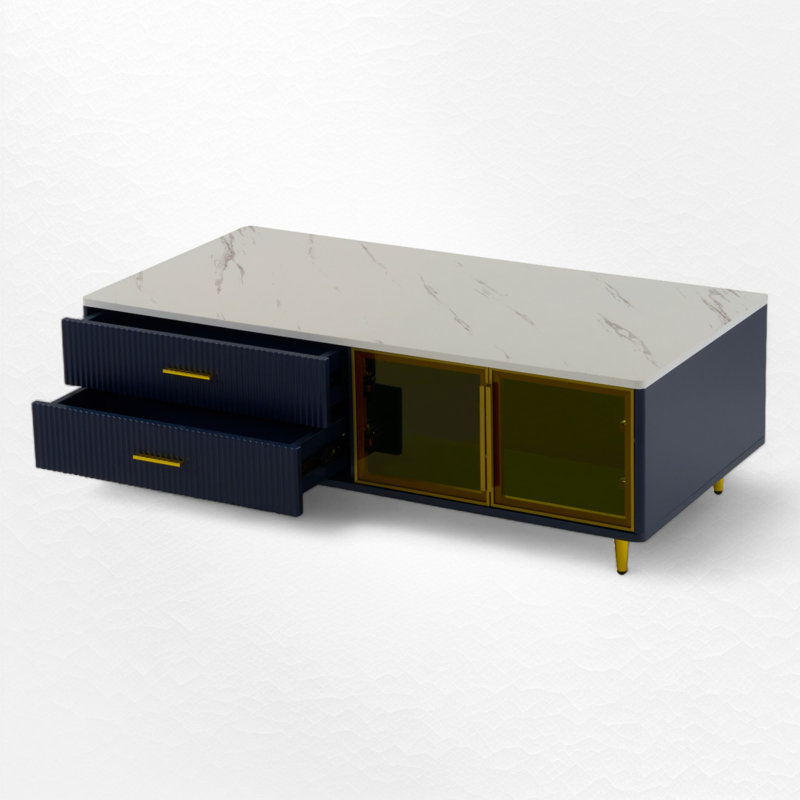 Coffee Table With Storage, Navy