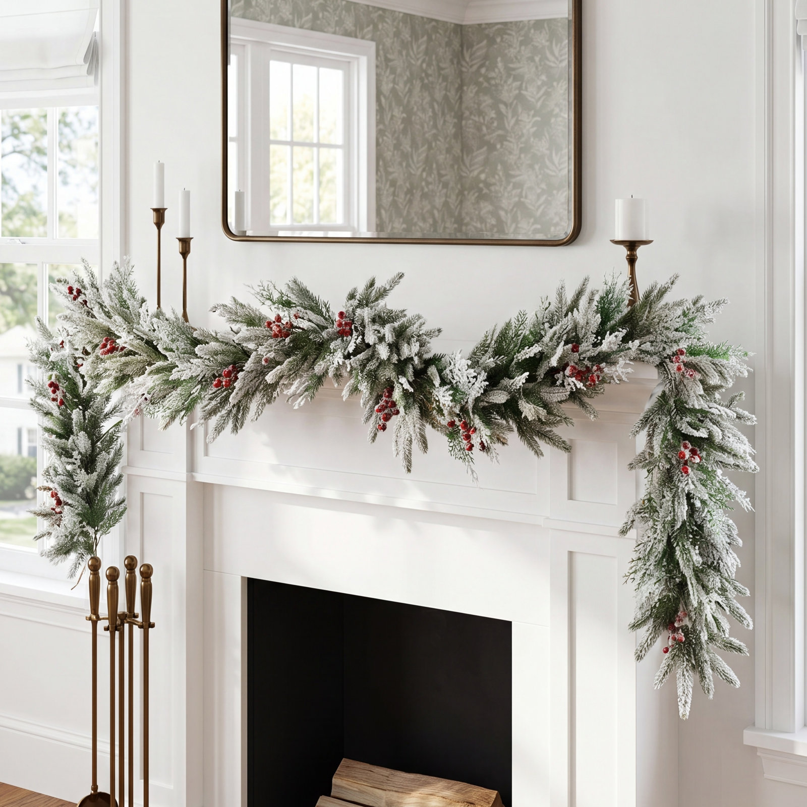 Northlight Seasonal 84" Frosted Berry Garland