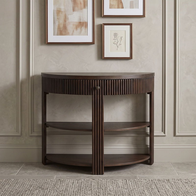 Console avec tiroir et tablettes, Espresso