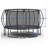 14Ft Trampoline Pumpkin- Black Red- Fframe Height 90Cm
