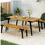 1 table à manger + 2 bancs à manger