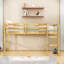 Lit mezzanine simple en bois avec échelle-2049644157