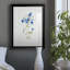 «Blue Blossom Botanical II» - peinture encadrée-603767720-603767722
