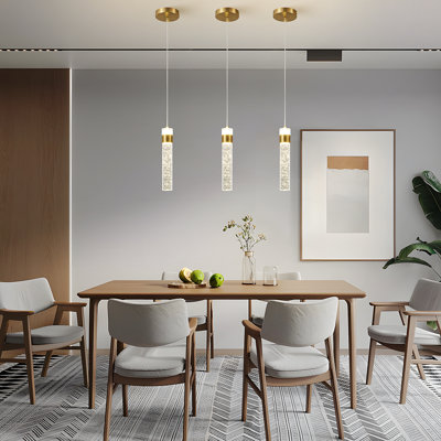 Dimmable Pendant Lights with Clear Shades