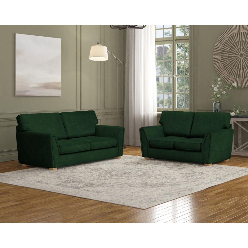 Wendleberry Three Seater and Two Seater, Fixed Back, Forest Green