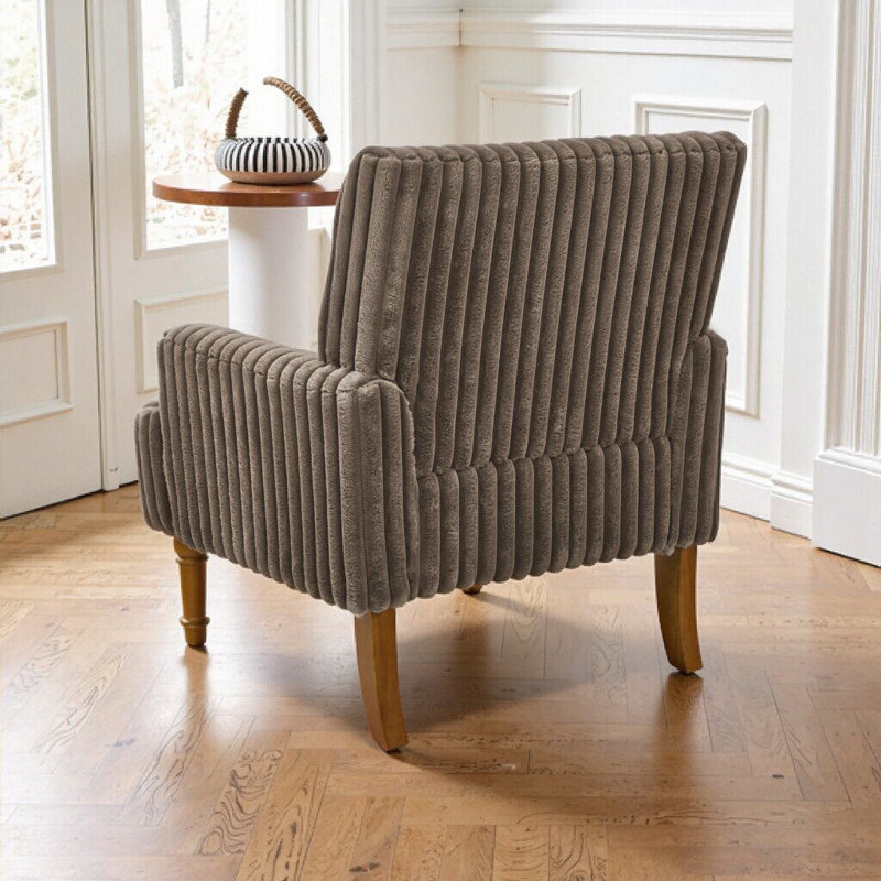 Chaise avec accoudoirs UnaMara, Café noir