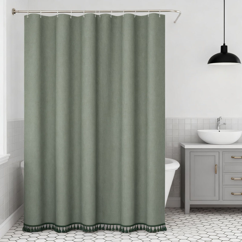 Rideau de douche Farmhouse, Vert