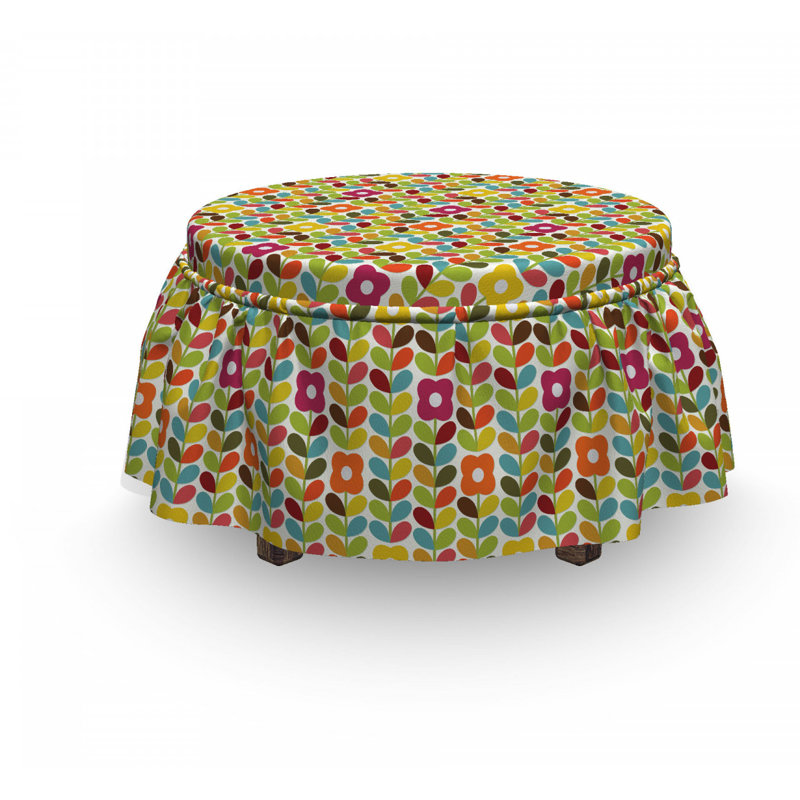 Housse pour repose-pieds de feuilles scandinave