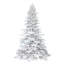 Flocked White Spruce AUnlit rtificial Christmas Tree-444197325