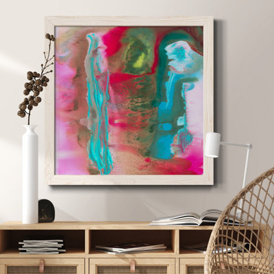 «Tropical Whimsy Arrangement», peinture sur toile encadrée