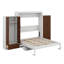 Lit escamotable pleine grandeur avec lumière DEL et tiroirs de rangement pour garde-robe de bureau
