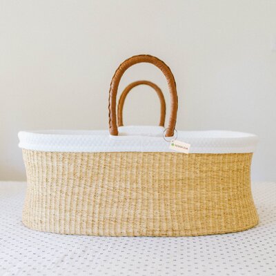 Moses Basket with Bedding -  Design Dua, NP100-BU