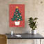 Cozy Christmas Tree Rustic Abstract Contemporary Christmas Tree Pine Tree Winter Landscape Wall Art Print 1 Piece Wrapped Canvas Wall Art-139029810