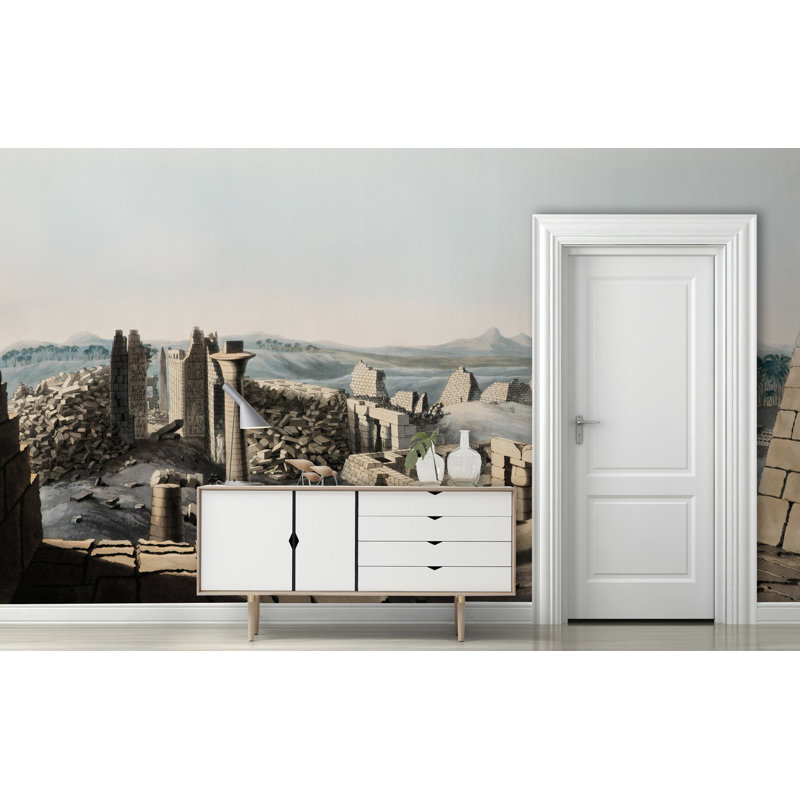 Antique Antique Castle View, L 98,04 po x l 150 po