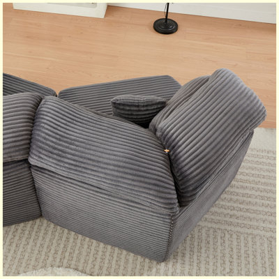 Sofa 53-inch Modern, Cocooning sensation Single-Seater Lounge Chair, modular sofa with stylish envelop design Pillow, "Lazy & Cozy" Vibe sofa,Suitable