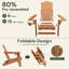 Chaise Adirondack pliante en PEHD toutes saisons Dareona Pakkdiarie avec porte-gobelet pour patio et jardin-121972745