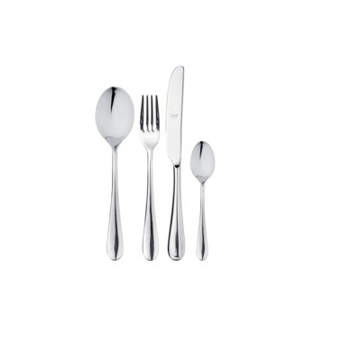Natura Flatware Set with H/H Knives - 24 Pieces - Stainless Steel