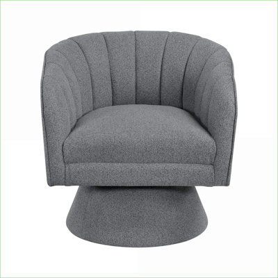 Fauteuil d'appoint pivotant à 360 degrés pour adultes Beige Boucle