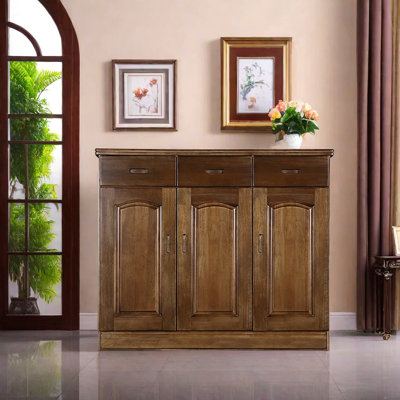 Vintage shoe cabinet 20 Pair Solid Wood Shoe Storage Cabinet