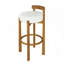 Ensemble de 2 tabourets de bar d'intérieur en bois à dossier bas-116488784