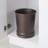 iDesign Set of 2 Steel Round Bathroom Trash Cans - Bronze