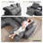 Oversized Power Reclining Leather Sectional Sofa With Console And Dual Recliners For Living Room Dark Gray-123918653