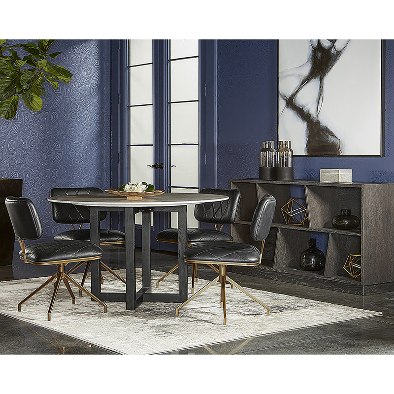 Virtu Swivel Dining Chair - Bravo Black