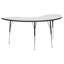 Table d'activité demi-lune effaçable à sec avec pieds réglables - blanc / noir-1173506768-1195166483-1195166482